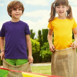 Personalised T Shirt Kids Original Fruit of the loom White 160gsm, Colours 165 with custom design printed